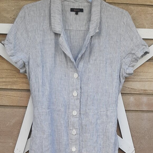 Quince Midi 100% European Linen Dress Cottage Core - Picture 7 of 9